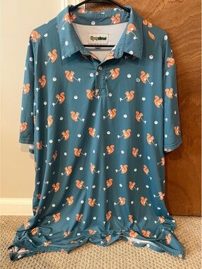Tipsy Elves Squirrel Golf Polo
